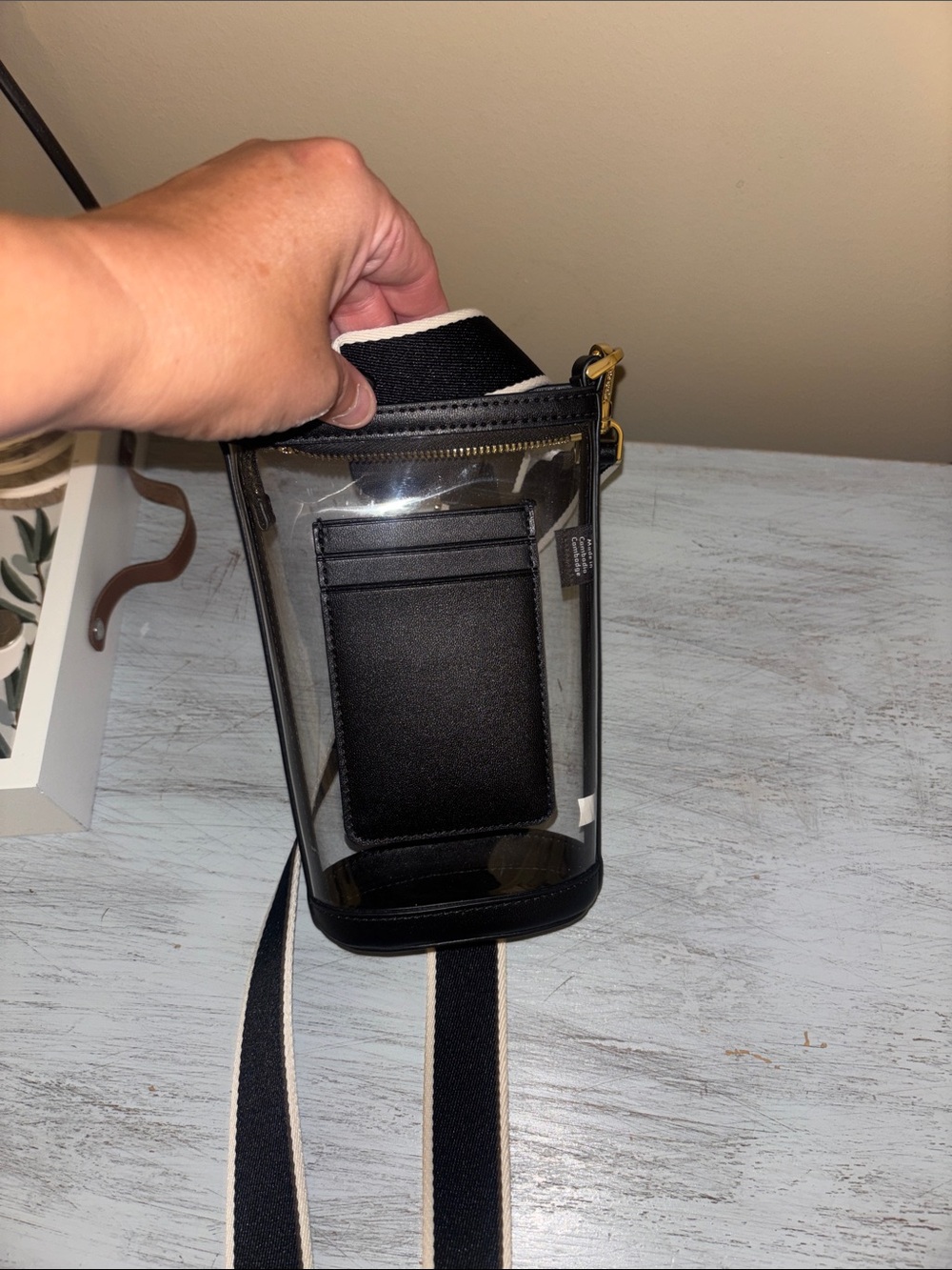 kate spade Clear Crossbody with Black Trim and Gold Hardware - Picture 4 of 5